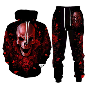 Conjunto de chaqueta y pantalón con capucha con estampado de sublimación personalizado unisex, equipo de entrenamiento transpirable para correr para invierno para hombres - Product Image 2