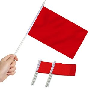 Bandierina Promozionale Personalizzata con Logo, in Poliestere Resistente allo Sbiadimento, Colori Vivaci, Portatile con Punta a Lancia, 14x21 cm - Product Image 1