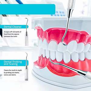 กระจกสเกลาร์ขัดฟันแบบปลายสองด้านเครื่องมือทันตกรรมมีคมทำจากสเตนเลสสตีลมืออาชีพ - Product Image 4