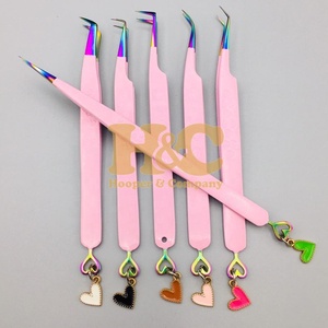 New Arrivals Pink Tweezers Bottom Heart <b>Eyelash</b> Tweezers for <b>Eyelash</b> <b>Extension</b> Stainless Steel Style <b>mink</b> Lash Tweezer - Product Image 6