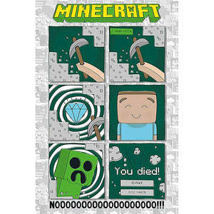 Modern Style Minecraft <b>Poster</b>-One Last Diamond Paper Wall Art - Product Image 1