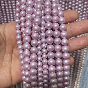 Perles en verre irisées effet aurore, givrées, de qualité supérieure, 4/6/8 mm, multicolores, pour la création de bijoux DIY, bracelets, breloques, boîte - Product Image 4