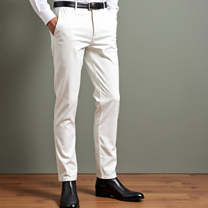 Vente en gros Streetwear Pantalon en cuir empilé à la mode 2025 Pantalon en cuir de mouton décontracté coupe-vent pour hommes de haute qualité - Product Image 6