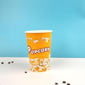 Gobelets en papier personnalisés pour <span class=keywords><strong>popcorn</strong></span> et thé au lait, à paroi simple, écologiques, jetables, avec revêtement PE, pour l'emballage alimentaire - Product Image 4