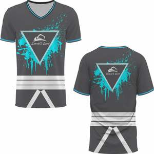 Camiseta de entrenamiento de camiseta de Hurling duradera personalizada, uniforme de equipo, ropa deportiva con logotipo impreso y protección solar de manga corta - Product Image 3