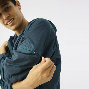 2025 OEM personnalisé hommes respirant Nylon coupe-vent veste High Street Style solide hiver survêtement deux pièces survêtement ensemble - Product Image 4