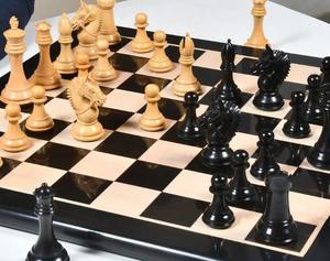 Juego de Ajedrez Americano de Lujo, Hecho a Mano, con Piezas de Ébano y Boj de Triple Peso, Rey de 4.2 Pulgadas - Product Image 2