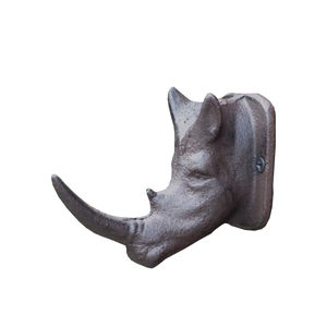 Disesuaikan dinding antik dipasang besi cor pedesaan besi cor kepala banteng dekorasi dinding kait baru - Product Image 2