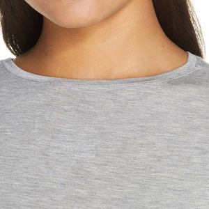 T-shirt à manches longues et col rond pour femmes sexy T-shirt en coton extensible à manches longues en jersey de coton extensible 90% coton, 10% élasthanne - Product Image 2