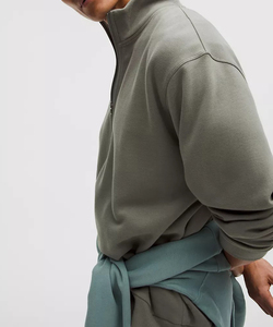 Sweat-shirt à capuche en molleton de coton avec poignets côtelés pour athleisure Apparel Bulk - Product Image 5