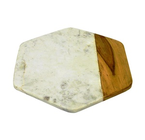 Planche à découper en bois d'Aacia avec impression en résine époxy, lavable au lave-vaisselle, écologique et durable, couleur personnalisée blanc et brun, vente en gros - Product Image 5