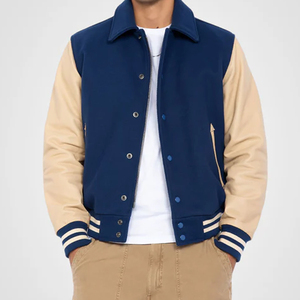 Chaqueta universitaria de hombre transpirable OEM con bordado elegante y chaquetas universitarias de moda personalizadas para hombre - Product Image 5