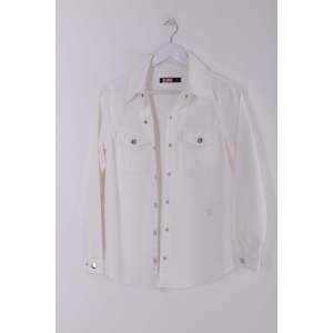เสื้อเชิ้ตเดนิมกระดุมแป๊ก รุ่น 6013 - สีฟ้าอ่อนแบบ Snow Wash - Product Image 6