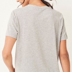 Ropa de calle de verano personalizada para mujer, camisetas casuales de algodón transpirable de secado rápido, teñidas lisas ecológicas en varios colores - Product Image 5