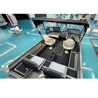Bateau de pêche à console de 16 pieds, coque en V profond, yacht sportif pour la course fluviale, le lac, le bar, le jon, entièrement soudé en aluminium