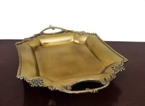 ถาดทองเหลืองสำหรับเดินเรือถาดเสิร์ฟทองเหลืองทรงสี่เหลี่ยมอุปกรณ์ตกแต่งห้องครัวสวยงามสวยงาม - Product Image 3
