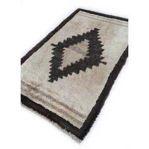 Zuri Beige <b>Brown</b> Hand Knotted <b>Wool</b> Rugs Geometric Abstract Living Carpet for Home for Entryway Hallway Rectangle Puzzle Design - Product Image 2