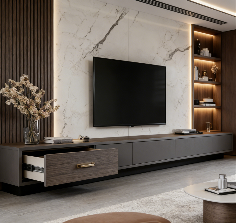 Space Saving Floating Wall Mounted TV