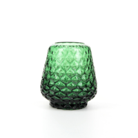 Vase à fleurs moderne en verre côtelé multicolore, fait main, écologique, pour décoration intérieure, vase de table élégant pour salon