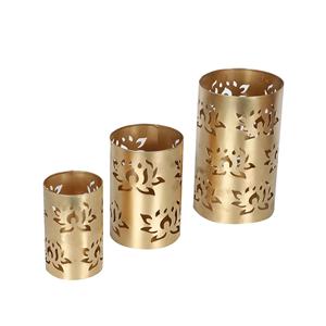 Conjunto De 3 Un Metal Y Dos Soportes De Vidrio T-light Holder Para Bodas Y Fiestas Decoración De Metal De Alta Calidad 3 Pulgadas - Product Image 5