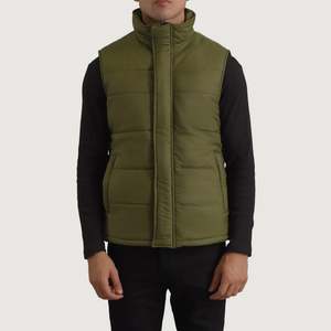 Chaleco Acolchado Cálido para Hombre, Chaqueta de Invierno sin Mangas, Cuello Alto, Ropa de Abrigo Informal para Uso Diario - Product Image 3