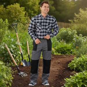 Weld <b>Shield</b> Size 58 <b>Protective</b> Trousers Grey/Black Color Garden Gloves & Gear - Product Image 3