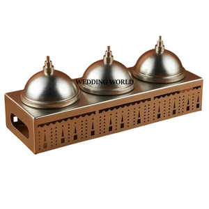 Cuenco de chocolate de madera Cuenco dulce hecho a mano de calidad superior Tazón de chocolate de metal de diseñador elegante clásico - Product Image 6