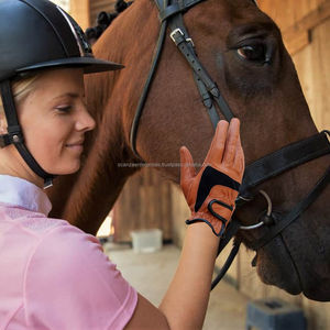 Adjustable Wrist Strap Equestrian Anti-Slip Horse Riding <b>Gloves</b> Synthetic Leather with Comfortable <b>Hand</b> Grips for Summer Riding - Product Image 6