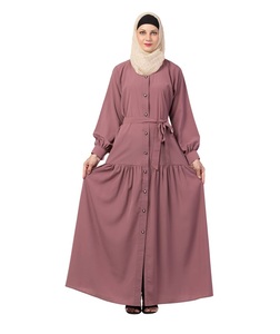 Abaya musulmane brodée avec logo personnalisé de haute qualité pour femmes vêtements traditionnels manches longues grande taille pour femmes - Product Image 1