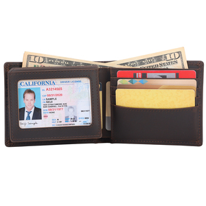 Cartera Bifold de Cuero con Logotipo Personalizado, Cartera Corta con Cierre Abierto, Diseño Moderno y Elegante para Hombre - Product Image 4