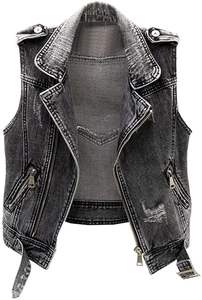 Gilet en jean pour hommes et femmes modernes décontracté Vintage élégant Denim gilet garde-robe essentiel en détresse sans effort Cool Style - Product Image 4