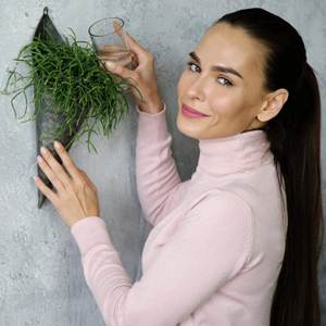 Set of 3 Galvanized Metal <b>Wall</b> Planter Hanging Vase Container for Garden Home <b>Decor</b> Farmhouse Wedding Theme Cone Design - Product Image 4