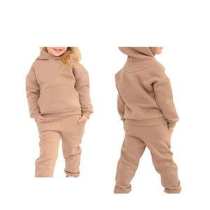 ชุดกีฬาผ้าฝ้ายมีฮู้ดสำหรับเด็กผู้ชายเด็กผู้หญิงชุดวอร์มกางเกง - Product Image 3