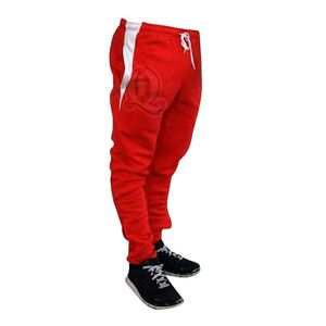 Pantalons de jogging en molleton technique bleu mélangé pour homme, coupe slim, poche zippée, pantalon de sport pour la salle de sport, personnalisé - Product Image 3