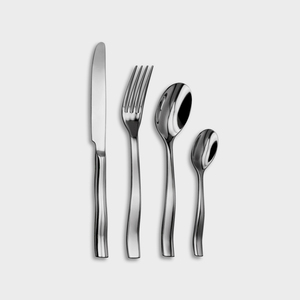 Ensemble de couverts élégants en acier inoxydable, plaqué argent et poignée martelée de haute qualité - Product Image 4