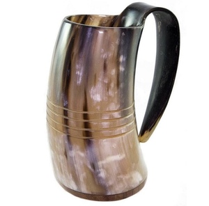 Tasses à bière en corne à boire Viking naturelle finie à la main de meilleure qualité Tasse à corne à boire Viking en agate de qualité supérieure - Product Image 2