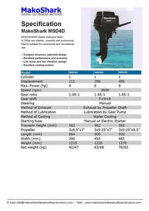 มอเตอร์เครื่องยนต์ดีเซล4hp makoshark - Product Image 2