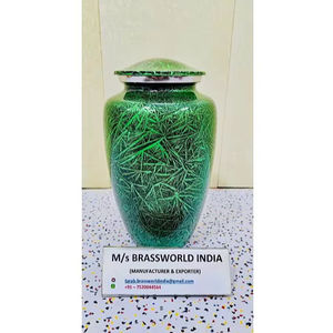 โกศเผาศพแบบอเมริกัน ทำจากโลหะอะลูมิเนียมสีเขียว สำหรับบรรจุเถ้ากระดูกมนุษย์ ความจุ 220 ลูกบาศก์นิ้ว ราคาสุดคุ้ม ดีไซน์ปรับแต่งได้ - Product Image 1