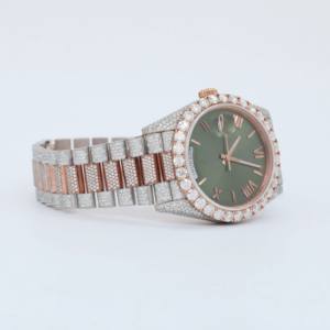 Montre Tourbillon de Luxe en Diamant de Laboratoire 2024, Moissanite VVS, Acier Inoxydable, Mécanique, Verre Antique, Montres de Mode - Product Image 2