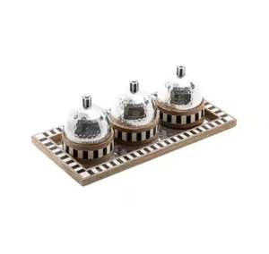 ถาดไม้สไตล์โบราณพร้อมที่จับโลหะสีทองถาดอาหารบนโต๊ะอาหารคุณภาพเยี่ยมในราคาที่น่าสนใจโดยผู้ส่งออก Tahura Supply - Product Image 6