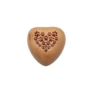 Urnes funéraires personnalisées en bois de rose écologiques et artisanales en forme de cœur pour les cendres d'animaux (taille et forme personnalisables) - Product Image 3