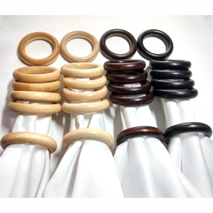 Anillos de Servilleta de Madera Maciza Natural al por Mayor, Modernos, de Lujo, Ecológicos, para Bodas, con Logotipo Personalizado, Decoración para Mesa de Comedor, Hechos a Mano - Product Image 5