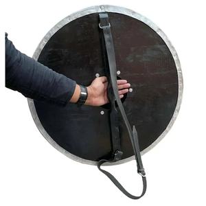 Escudo Vikingo JEXMOO Hecho a Mano de 24 Pulgadas, de Madera y Acero con Alto Contenido de Carbono, Diseño de Copa Central, con Soporte Compatible y Personalizable - Product Image 3