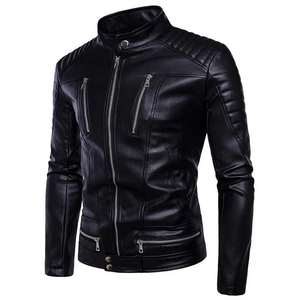 Veste en cuir brodée slim fit pour homme, très vendue, haute couture, sur mesure avec service OEM - Product Image 5