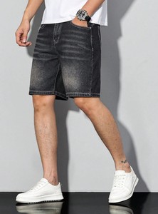 Pantalones cortos de mezclilla rectos de estilo vaquero para hombre, pantalones cortos transpirables de verano de alta calidad, desteñidos al sol para hombres, MOQ bajo, alta calidad - Product Image 4