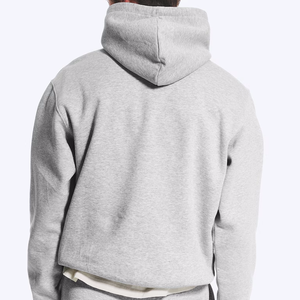 Sudadera con capucha de doble capa y puños fruncidos discretos Elite Merchandising, color gris melange, para la vida universitaria - Product Image 5