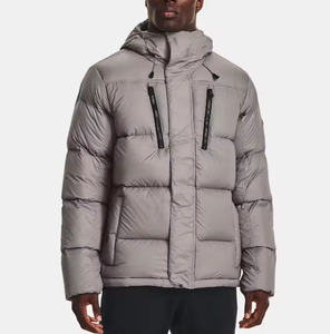 Veste chaude et imperméable avec logo personnalisé Veste surdimensionnée décontractée à col montant Veste d'hiver en duvet pour hommes Veste bouffante pour hommes - Product Image 5