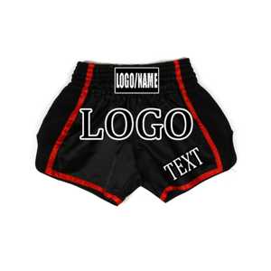 Conçu sur mesure 100% Polyester Sportswear Confortable Ceinture Élastique MMA Shorts pour Muay Thai Kick Boxing Sublimation Lavé - Product Image 4