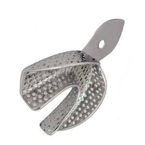 Plateaux d'empreinte manuels médicaux de haute qualité, usage dentaire professionnel, réutilisables, compatibles avec l'autoclave, poignée ergonomique, acier inoxydable, Lore - Product Image 5