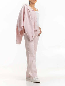 2025 chaqueta vaquera de gran tamaño para mujer más popular, cuello levantado, abotonada con bolsillos, chaqueta occidental de moda - Product Image 4